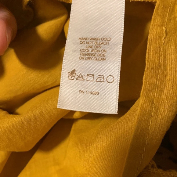 FRYE x ANTHROPOLOGIE Nuri Eyelet Wrap Dress in Dark Yellow‎ - Picture 7 of 10